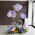 Flowerva Luxe Couture Ruffled Poppy Purple Art Installation