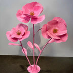 Flowerva Glitter Giant Poppy Flower Stand - Premium Event Decor
