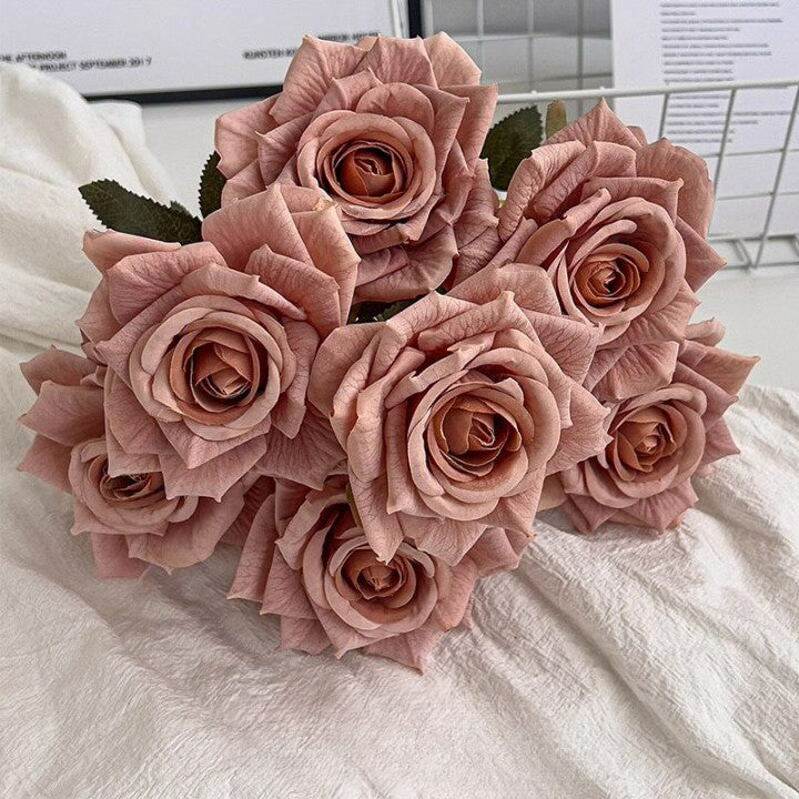 Flowerva  Cappuccino-Hued Premium Faux Rose