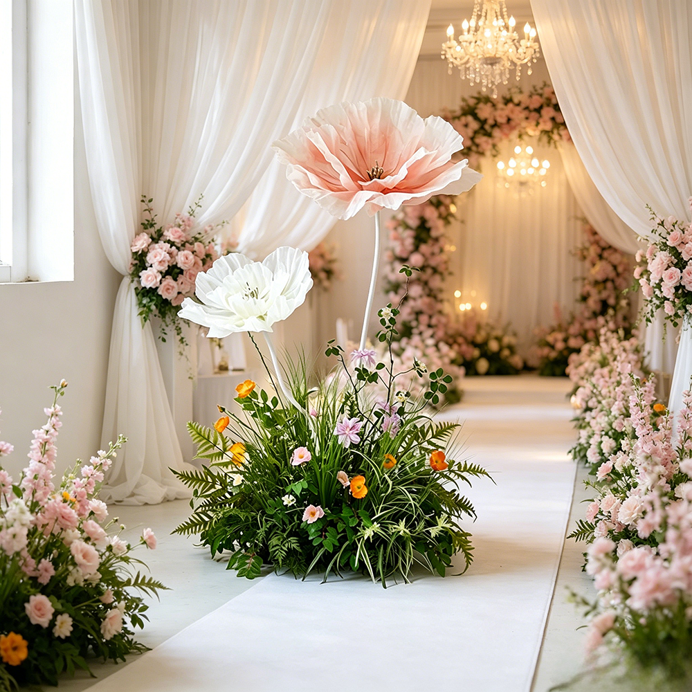 Flowerva Soft Petal Cornerscape Premium Decor