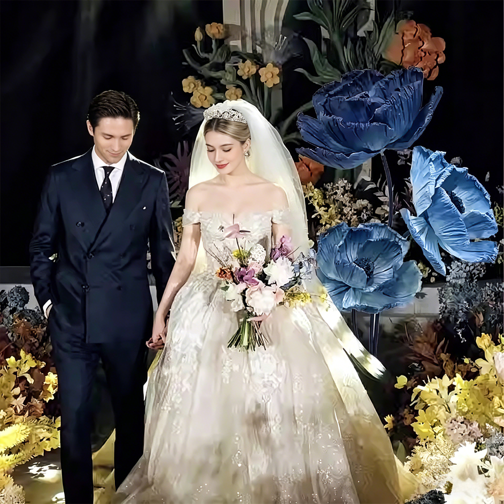 Flowerva Artisan Blue Poppy Wedding Decoration