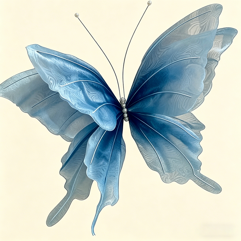 Flowerva Delicate Blue Drift Art Accent
