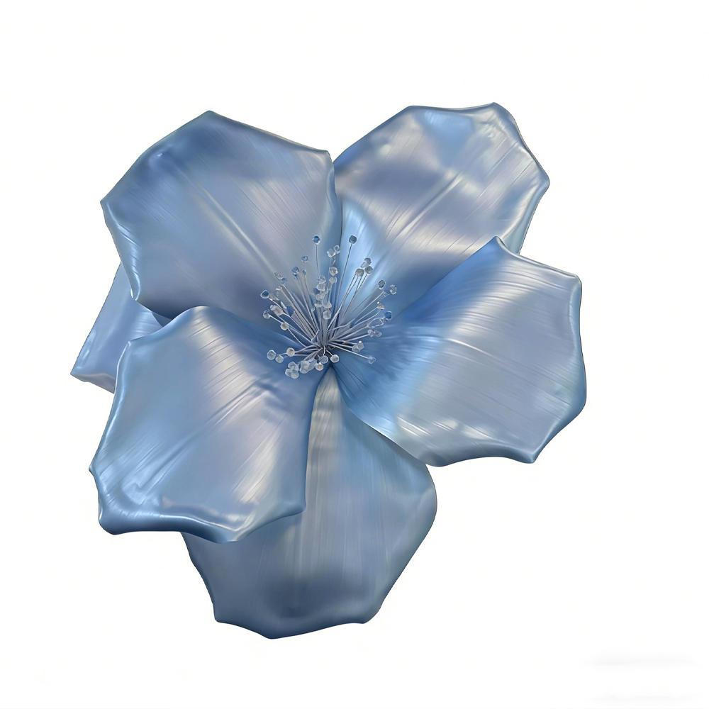 Flowerva Iridescent Pearl Petal Sky Blue Premium Flower