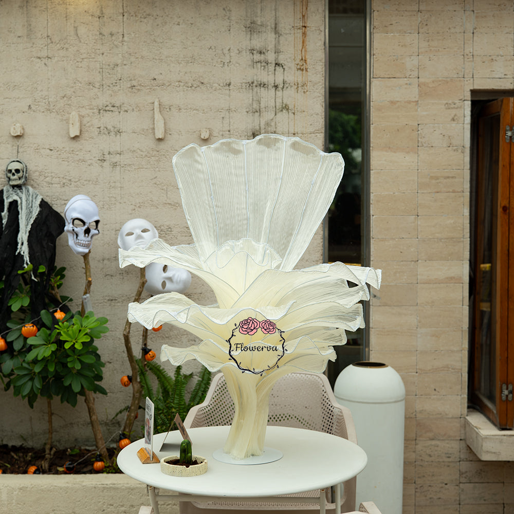 Flowerva Airy Champagne Veil Eternal Table Flower