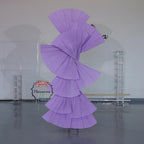 Flowerva Retro Purple Fan Shaped Wedding Decoration