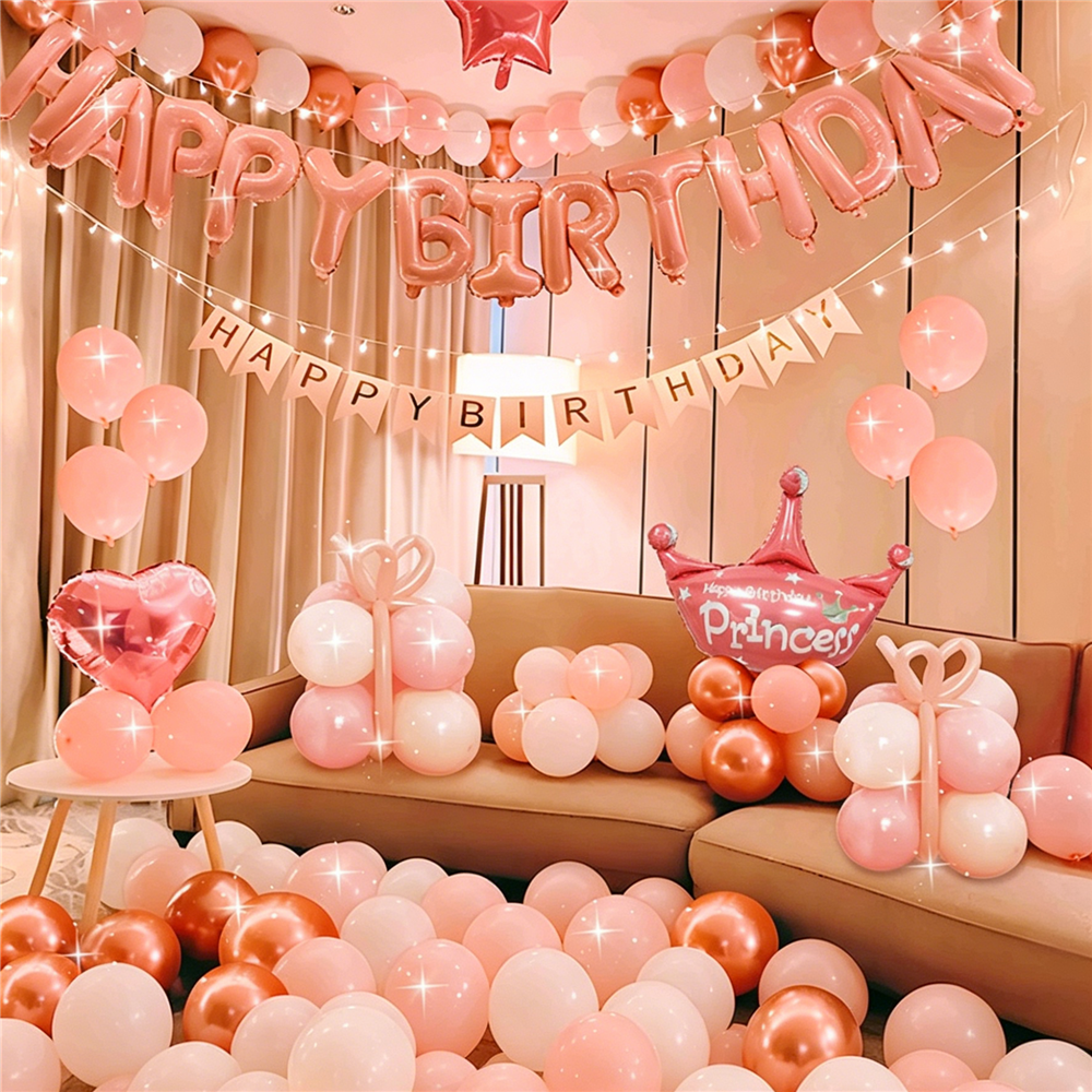 Flowerva Birthday party scene decoration balloon set