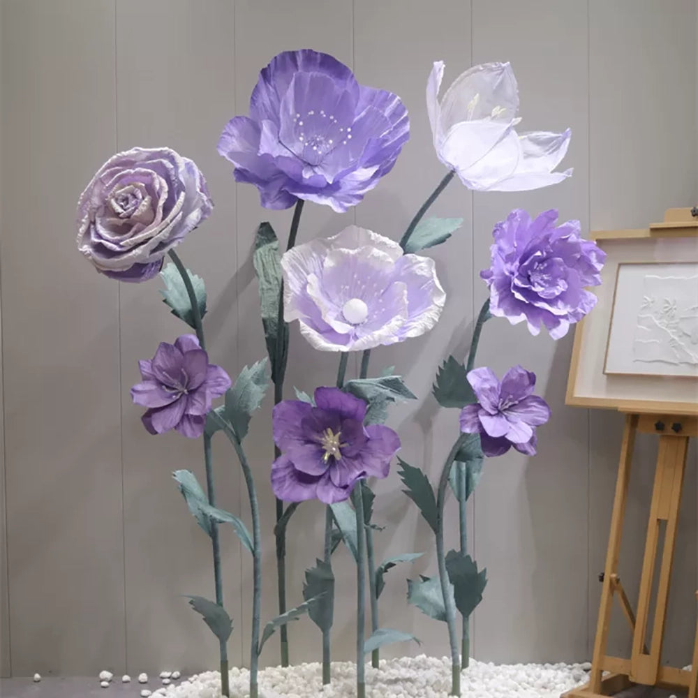 Flowerva Purple Petal Cadence Premium Decor