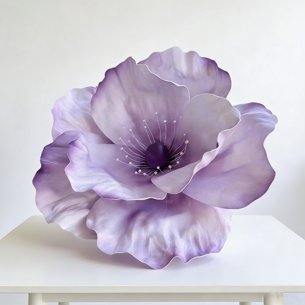 Flowerva Luminous Poppy Purple Premium Flower