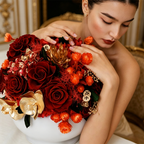 Premium Eternal Rose "Gold & Jade Abundance" Gift Box