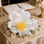 Flowerva Sheer Fabric White Daisy Decor