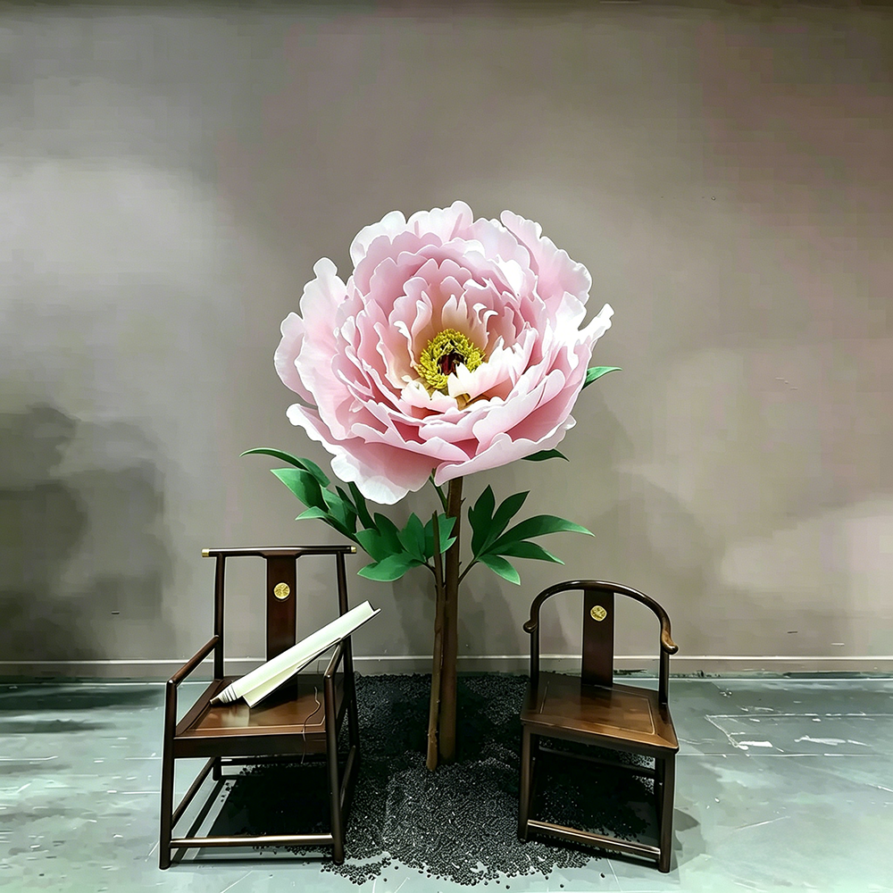 Flowerva Purple Peony Opulence Chroma Sculptural Premium Decor