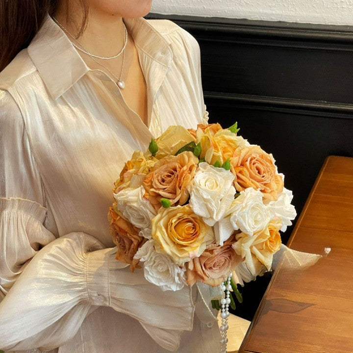 Flowerva  Exquisite Bridal Bouquet - Romantic Wedding Flower