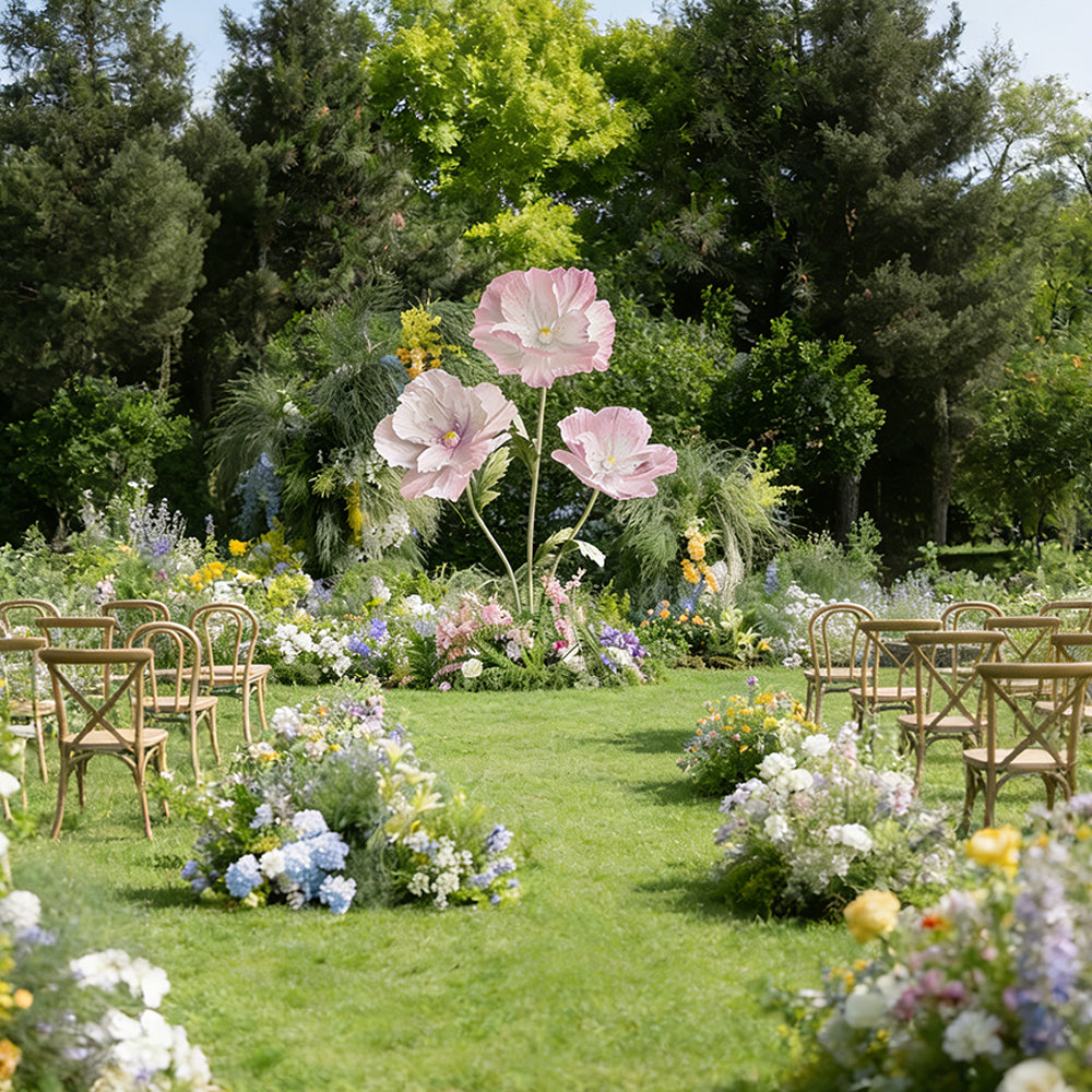 Flowerva Luxe Couture Ruffled Poppy Art Installation