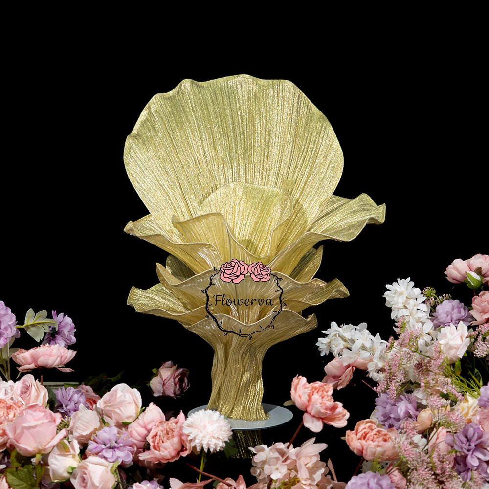 Flowerva Airy Champagne Gold Veil Eternal Table Flower