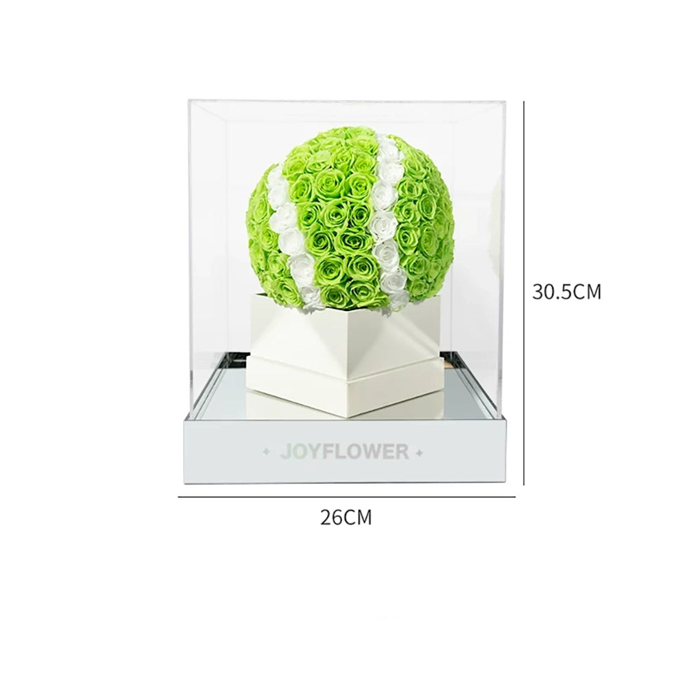 Flowerva Tennis Ball Silhouette Display Premium Decor