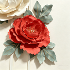 Flowerva Imperial Red Peony Premium Flower