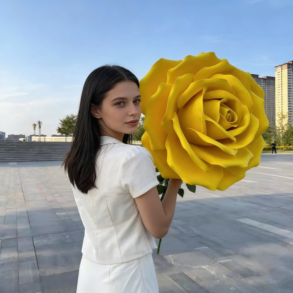 Flowerva Romantic Lush Garden Rose Premium Flower