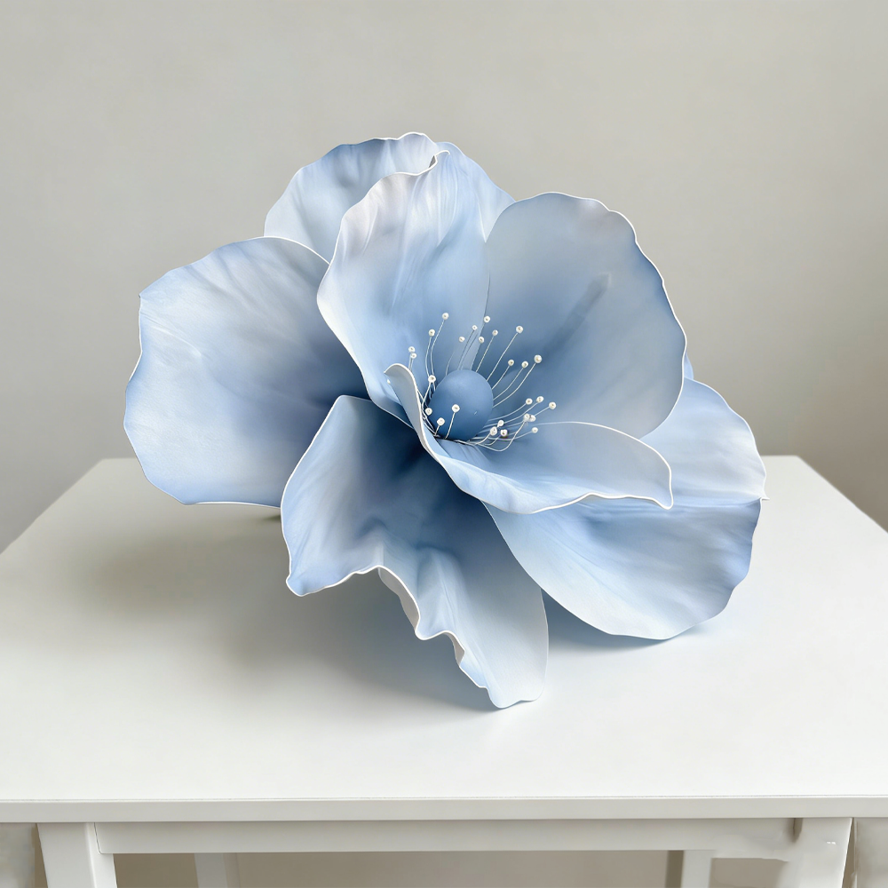 Flowerva Luminous Poppy Blue Premium Flower