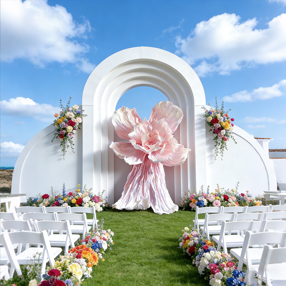 Flowerva Couture Crinkle Pink Art Installation