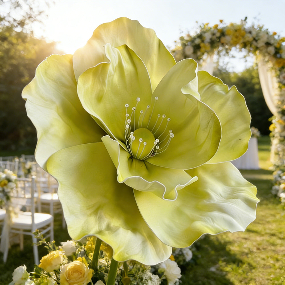 Flowerva Luminous Poppy Green Premium Flower