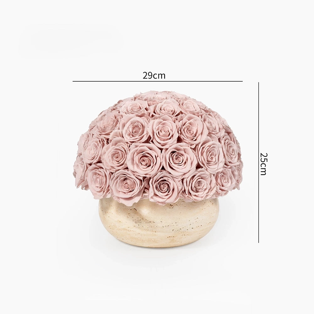 Flowerva Spherical Rose Silhouette Premium Decor