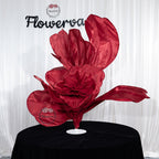 Flowerva Crimson Dream  Floral Heart Silk Textured Table Flower
