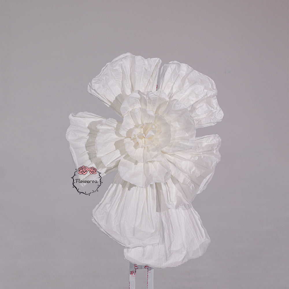 Flowerva Couture Crinkle White Art Installation