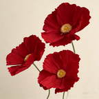 Flowerva Ethereal Crepe Paper Poppy Red Art Installation