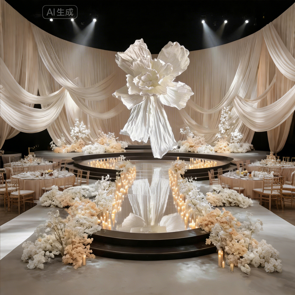 Flowerva Couture Crinkle Art Installation