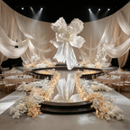 Flowerva Couture Crinkle White Art Installation
