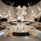 Flowerva Couture Crinkle White Art Installation