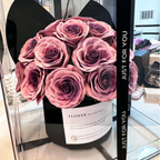 Premium Eternal Rose Dark Plum Bucket Valentine's Gift Box