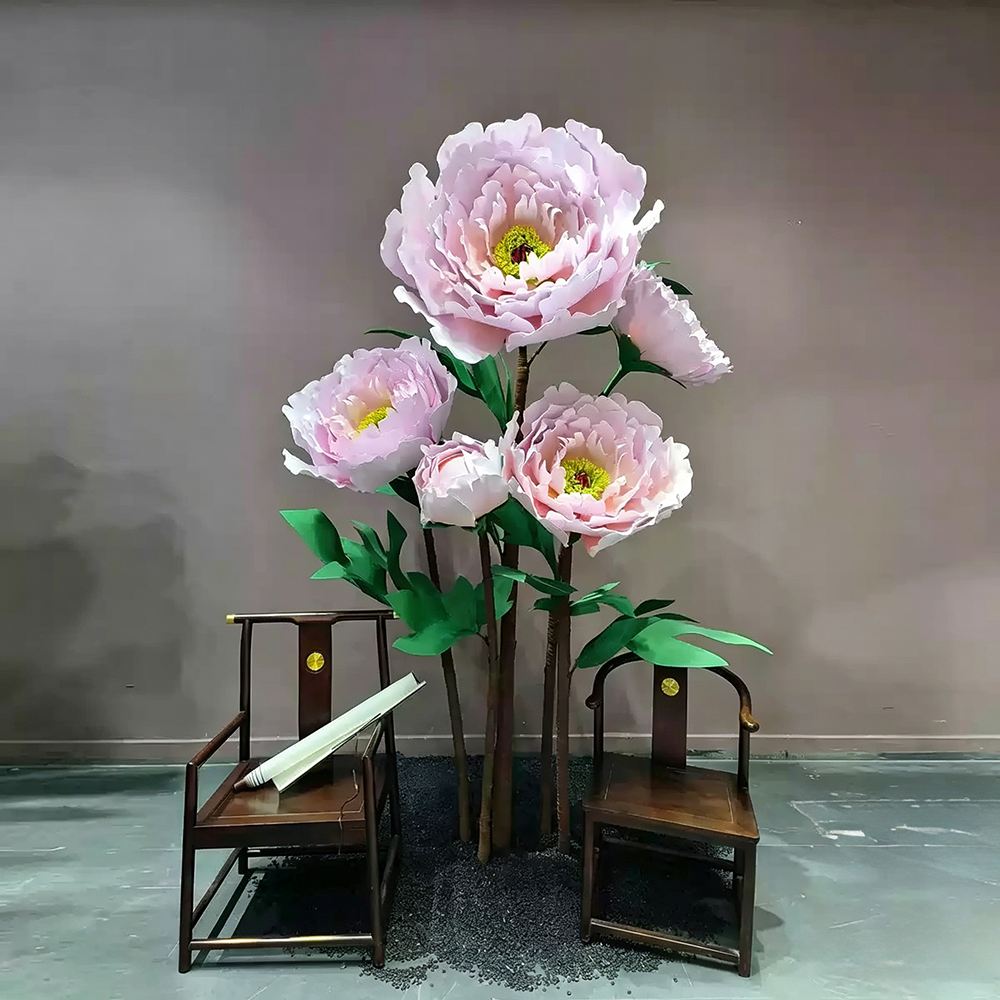 Flowerva Purple Peony Opulence Chroma Sculptural Premium Decor