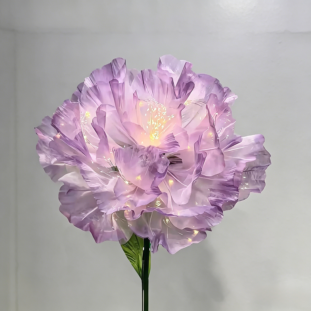 Flowerva Gradient Grape Peony Luminara Glow Premium Decor