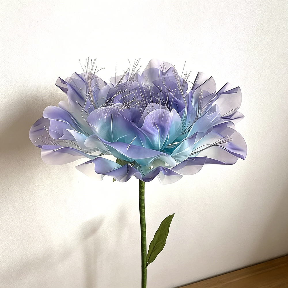Flowerva Gradient Blue Purple Peony Luminara Glow Premium Decor