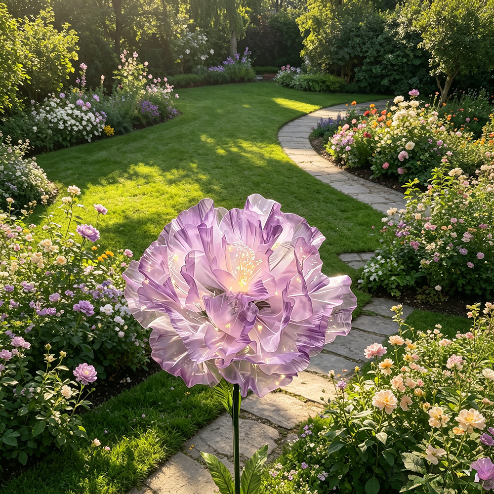 Flowerva Gradient Grape Peony Luminara Glow Premium Decor