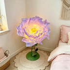 Flowerva Gradient Grape Peony Luminara Glow Premium Decor