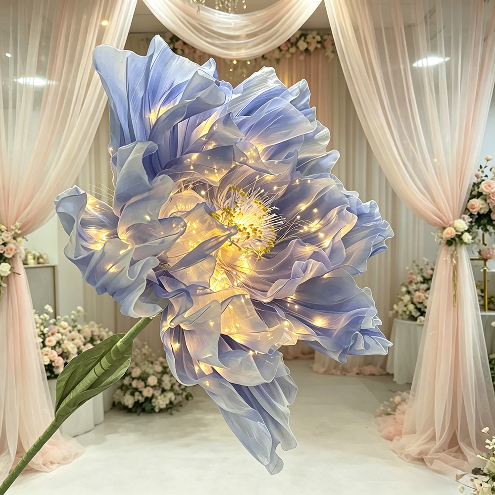 Flowerva Peony Luminara Glow Premium Decor