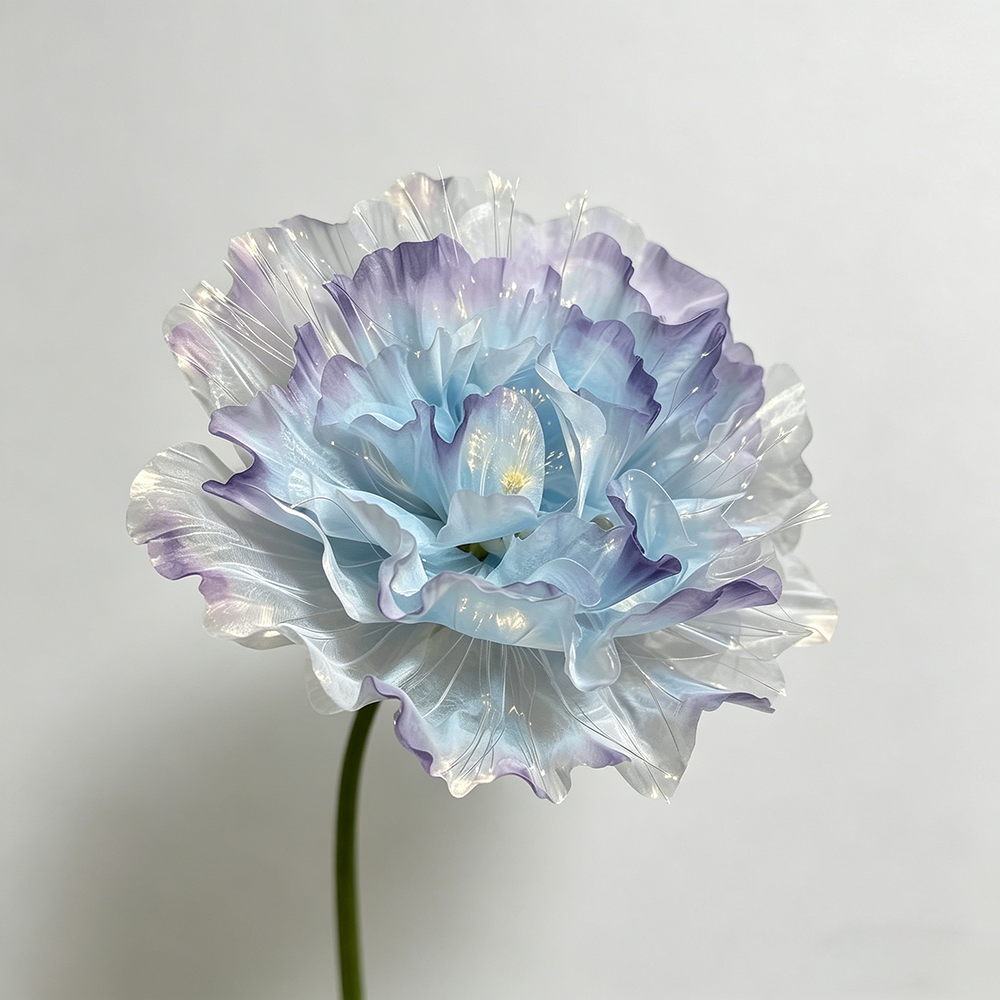 Flowerva Blue Peony Luminara Glow Premium Decor