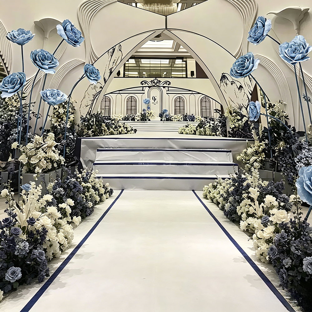 Flowerva Rose Cerulean Drift Premium Decor
