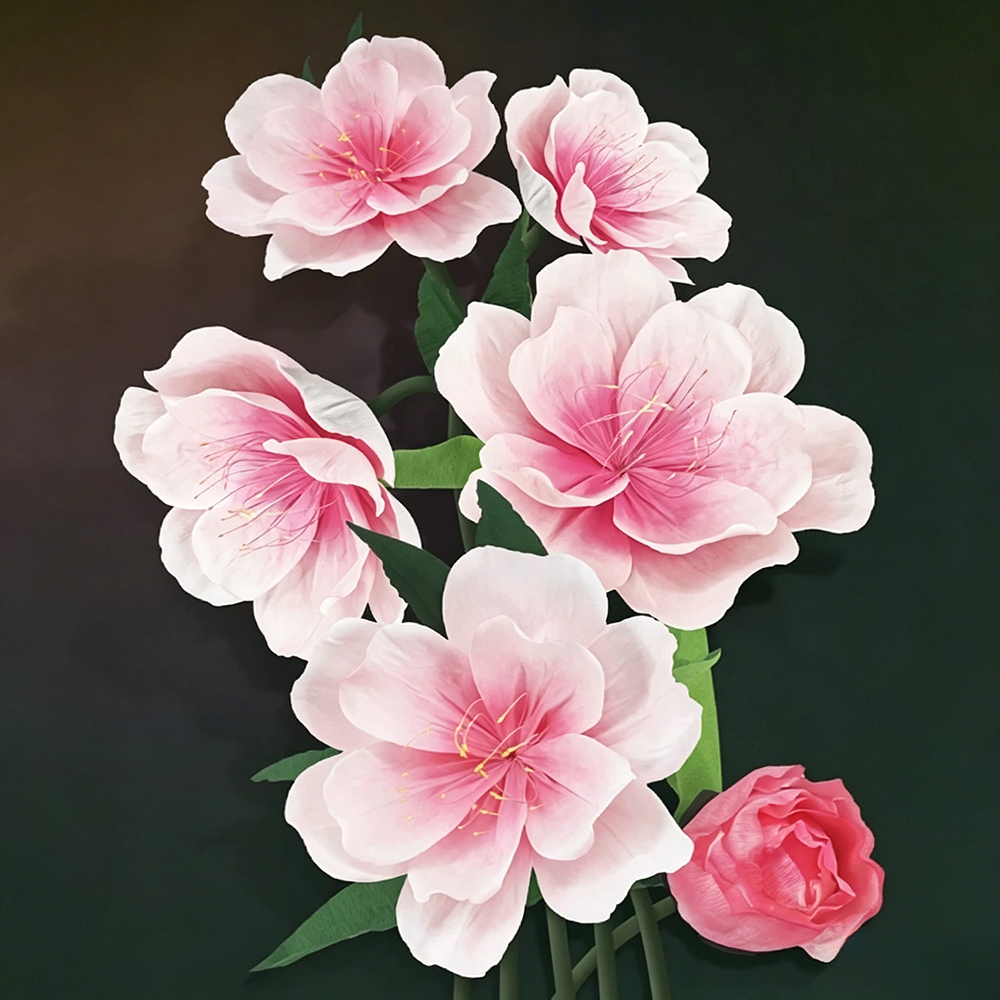 Flowerva Peach Blossom Aetheria Bloom Premium Decor