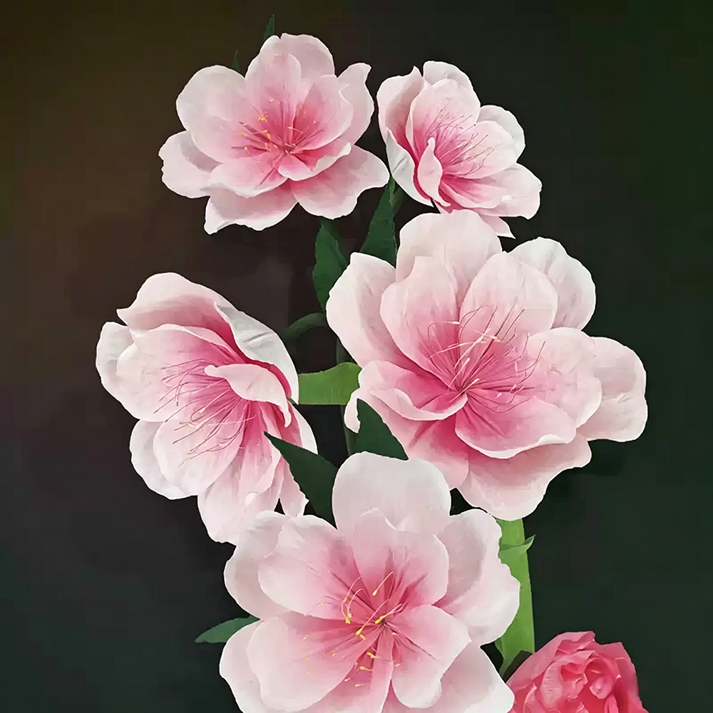 Flowerva Peach Blossom Aetheria Bloom Premium Decor