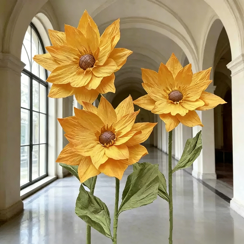 Flowerva Sunflower Golden Aura Premium Decor