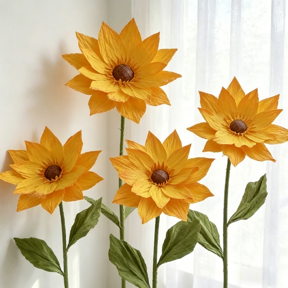 Flowerva Sunflower Golden Aura Premium Decor
