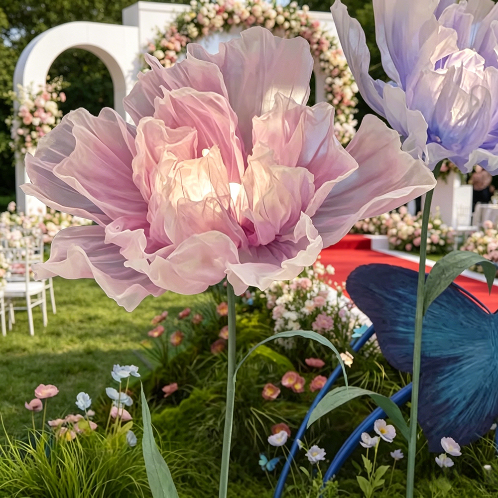 Flowerva Luminous Veil Blooms Premium Decor