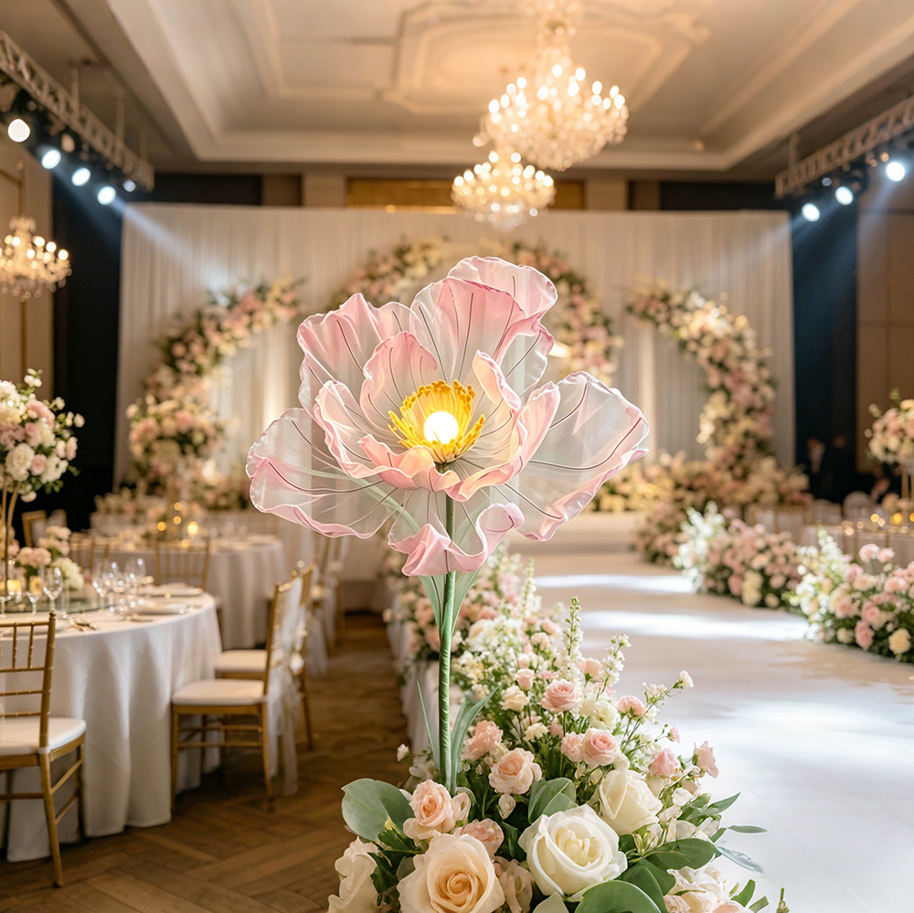 Flowerva Luminous Veil Blooms Premium Decor