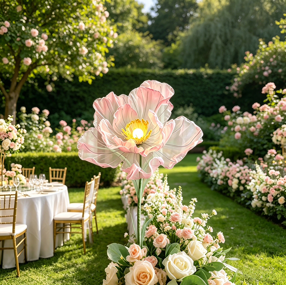 Flowerva Luminous Veil Blooms Premium Decor