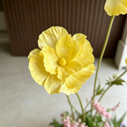 Flowerva Luxe Couture Ruffled Poppy Yellow Art Installation