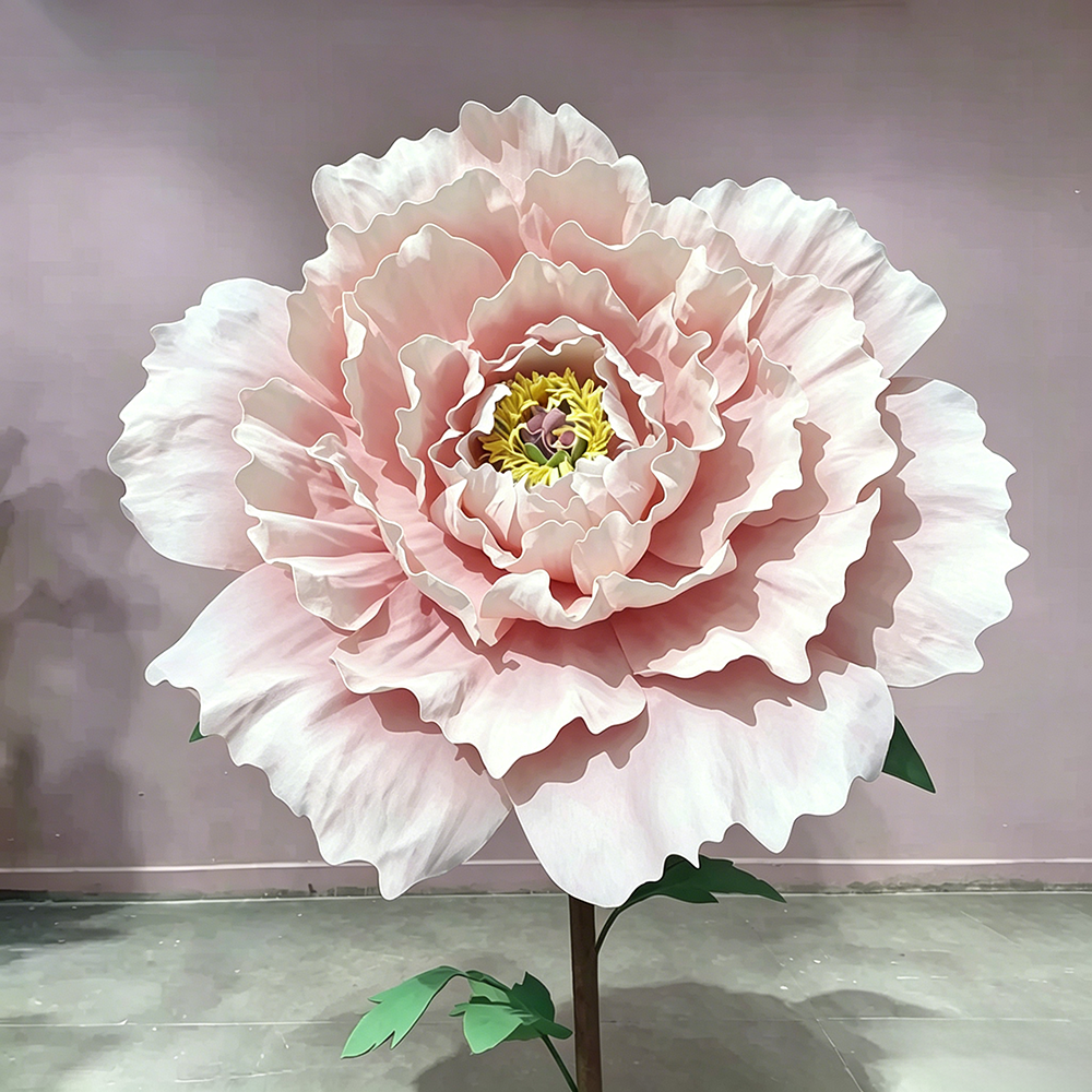 Flowerva Champagne Peony Opulence Chroma Sculptural Premium Decor