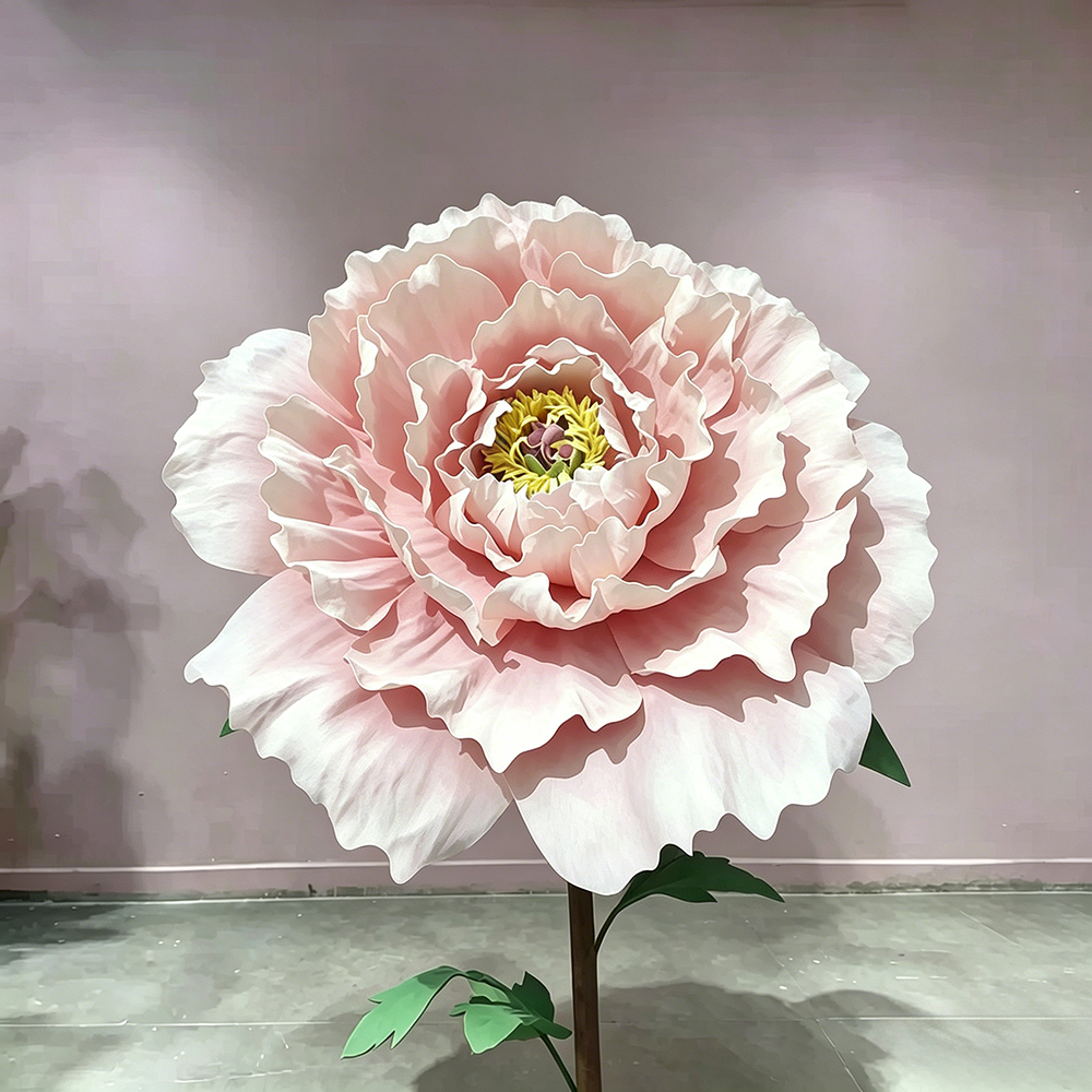 Flowerva Champagne Peony Opulence Chroma Sculptural Premium Decor